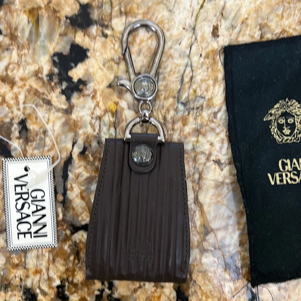 New Versace Leather key chain.
